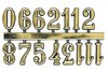 Números árabes dorados adhesivos de 11 mm