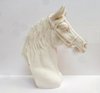 Busto de caballo de marmolina 22x20cm