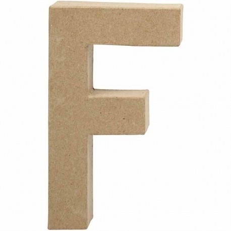 Letra de cartón de 20,5cm "F"