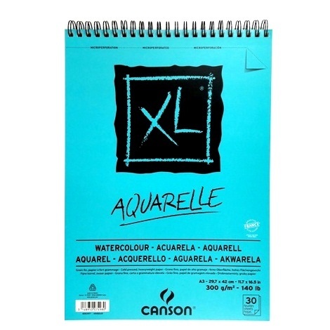 Bloc XL Aquarelle Canson 30h. A3 300gr