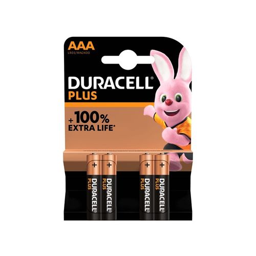 4 Pilas Duracell AAA Plus Power