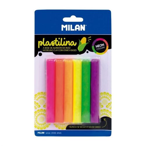 Barritas plastilina colores Neon Milan 6pz