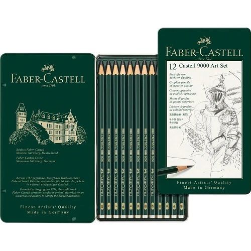 Caja 12 Lápices Faber-Castell 9000 8B-HB