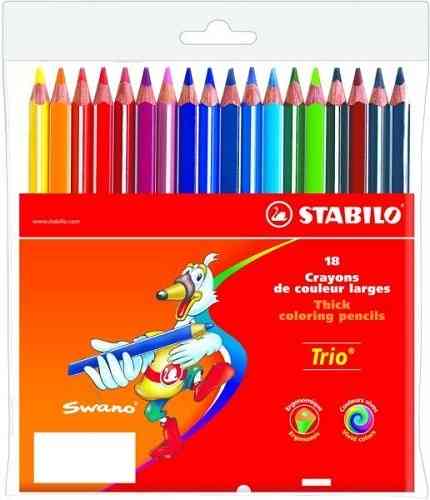 18 lapices Stabilo Trio color