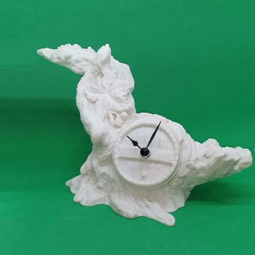 Reloj de marmolina + maquinaria 37x22cm.