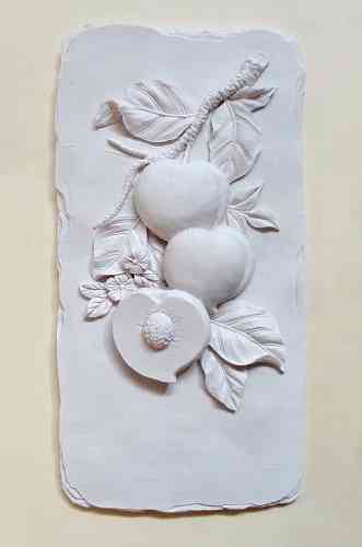 Placa marmolina Melocotones 24 x 13 cm