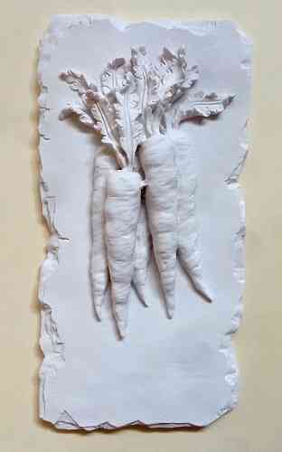 Placa marmolina Zanahorias 24 x 12 cm
