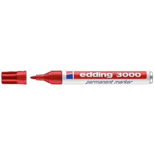 Rotulador Permanente Edding 3000 rojo