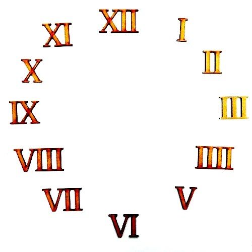 Números romanos 3cm. de alto