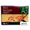 Bloc reciclado Kraft 60 hojas 90g.  A3