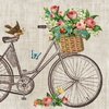 Servilleta M-28 "Bicicleta con Flores"