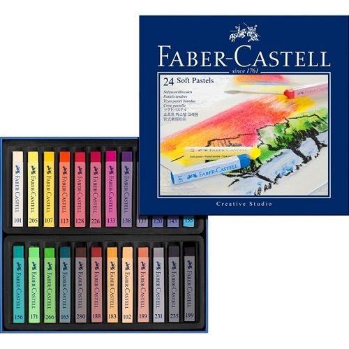Caja 24 tizas pastel blandas Faber-Castell