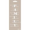 Stencil Mix Media Cadence 10x25cm "Family"