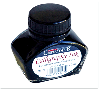 tinta caligráfica negra Cretacolor 430_28