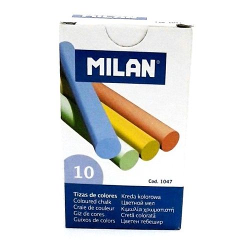 10 Barras de tizas de colores Milan 1047