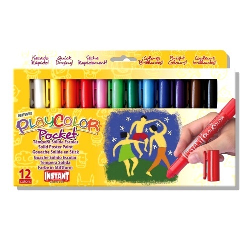 Témpera sólida Playcolor Pocket 12 colores