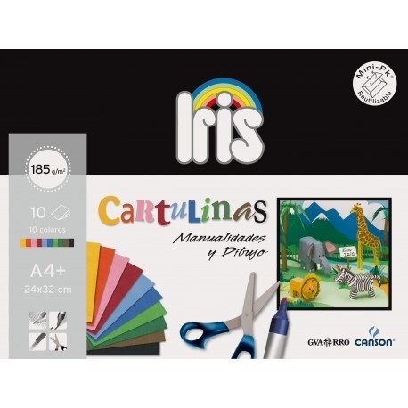 Minipack Cartulinas surtidas 10 colores A4+