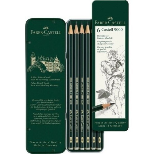 Caja 6 lápices 9000  Faber-Castell 119063