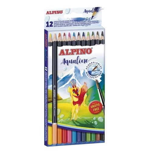 Caja lápices acuarelables  Alpino 12pz