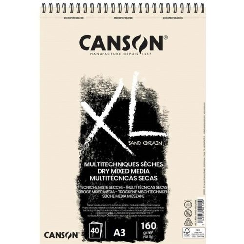 Bloc Canson XL Sand Grain 40h A3 Blanco
