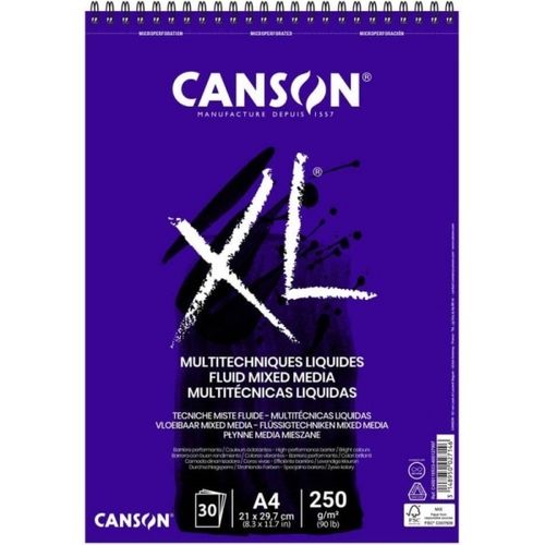 Bloc Canson XL Mix Media Fluido 30h A4