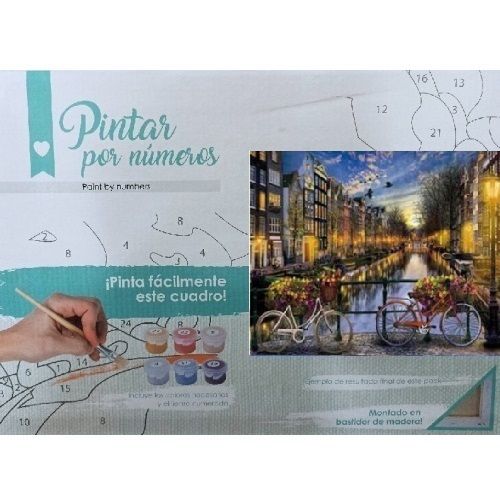 Pintar por números "Amsterdam canal"
