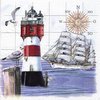 Servilleta D17 "Lighthouse & Compass"