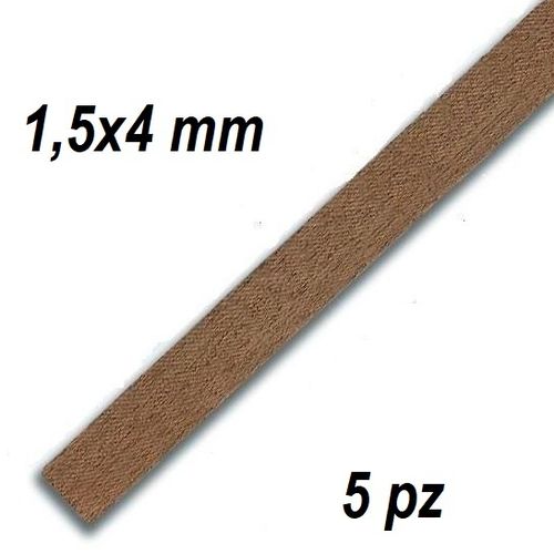 Listón madera de Nogal 100cm (1,5x4mm) 5pz