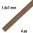 *Listón madera de Nogal 100cm (1,5x7mm) 4pz