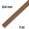 Listón madera de Nogal 100cm (2x4mm) 5pz