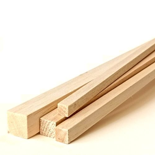 Listón cuadrado madera Balsa 100cm(12x12mm)