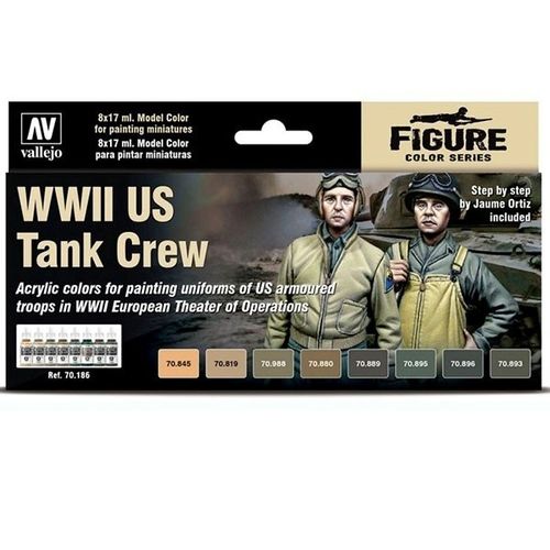 Set Model Color WWII US Tank Crew