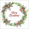 Servilleta M198 "Holiday Wreath White"