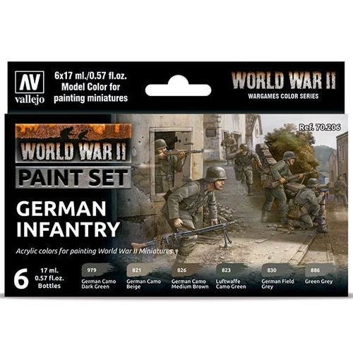 Set 6 Model color WWII German Infantry