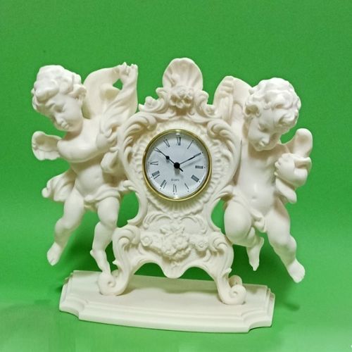 Reloj de marmolina 25x28x14cm Ref.489