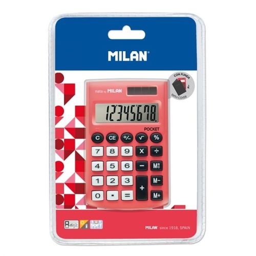 Calculadora Milan Pocket Roja 8 dígitos
