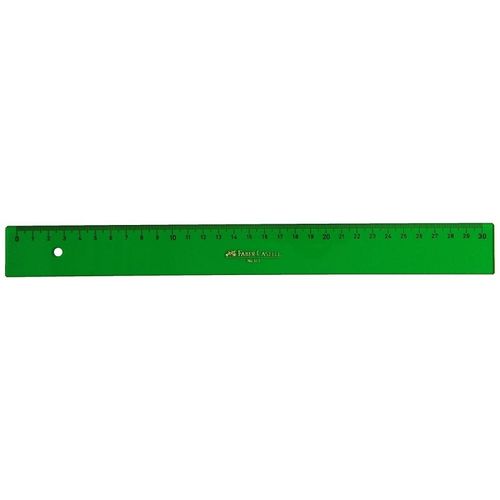 Regla Faber plástico color verde 30cm