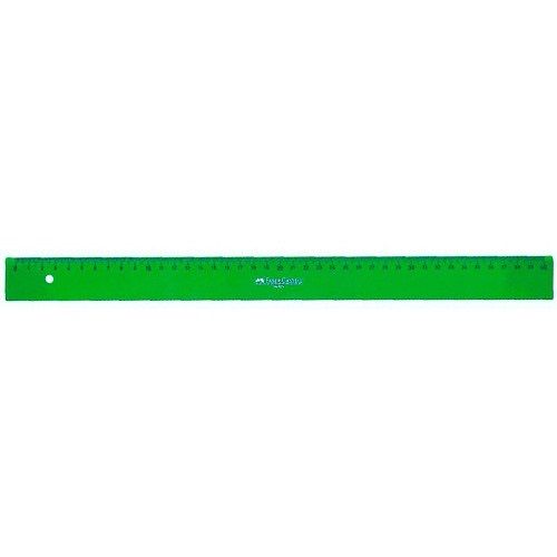 Regla Faber plástico color verde 40cm