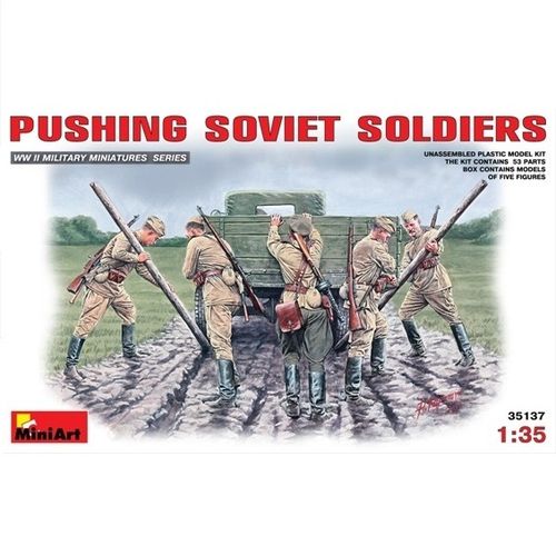 Figuras Miniart Soldados Rusos Empujando