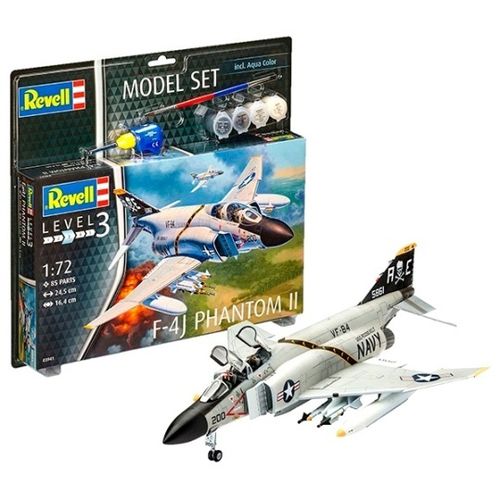 Avión Revell Model Set F-4J Phantom II 1/72