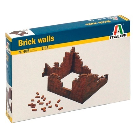 0405 Italeri  Accesorios Brick walls 1/35