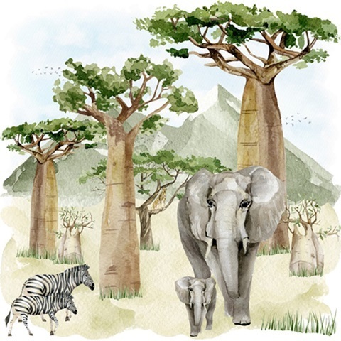 Servilleta C105 Baobab Scenery